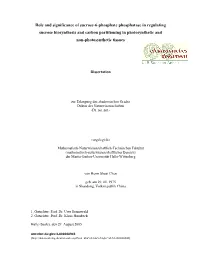 Role and Significance of Sucrose-6-Phosphate Phosphatase in Regulating Sucrose Biosynthesis and Carbon Partitioning in Photosynthetic and Non-Photosynthetic Tissues