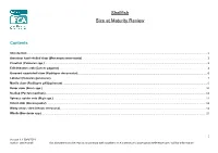 Shellfish Size at Maturity Review