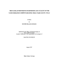 The Facies, Environments of Deposition and Cyclicity of The