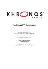 The Openvx™ Specification