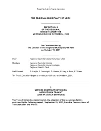 The Regional Municipality of York Report No. 8 of The