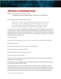 Affect Theory As a Methodology for Design