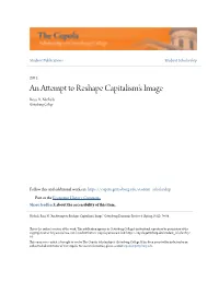 An Attempt to Reshape Capitalism's Image