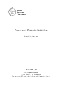 Approximate Constraint Satisfaction