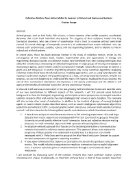 Collective Motion: from Active Matter to Swarms in Natural and Engineered Systems Cristian Huepe