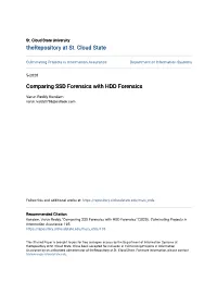 Comparing SSD Forensics with HDD Forensics