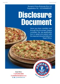 Once You Have Carefully Read Through This Document, Please Complete the Pre-Application Form in Detail and Submit with the Required Documentation to Head Office