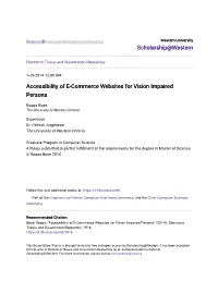 Accessibility of E-Commerce Websites for Vision Impaired Persons