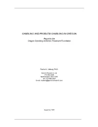 Gambling and Problem Gambling in Oregon