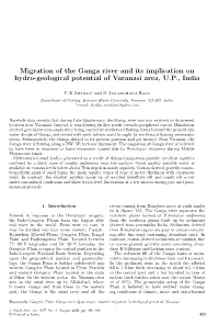 Migration of the Ganga River and Its Implication on Hydro-Geological Potential of Varanasi Area, U.P., India