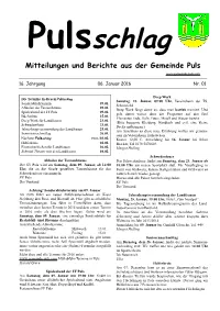 Mitteilungen Und Berichte Aus Der Gemeinde Puls