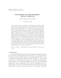 Parametric Or Nonparametric: the Fic Approach