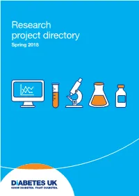 Research Project Directory Spring 2018