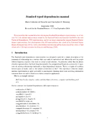 Stanford Typed Dependencies Manual