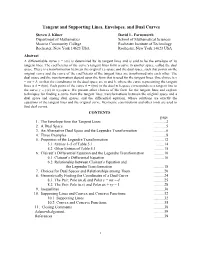 Tangent and Supporting Lines, Envelopes, and Dual Curves Steven J