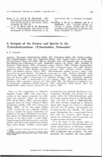 A Synopsis of the Genera and Species in the Tylenchorhynchinae (Tylenchoidea, Nematoda)1