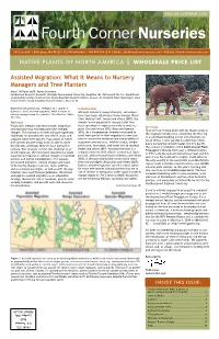 Assisted Migration: What It Means to Nursery Managers and Tree Planters Mary I