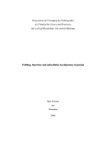 Folding, Function and Subcellular Localization of Parkin