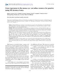 Gene Expression in the Mouse Eye: an Online Resource for Genetics Using 103 Strains of Mice
