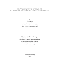 Space, Time, and Ontology in Classical and Quantum Gravity