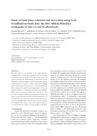 Study of Fault Plane Solutions and Stress Drop Using Local Broadband Network Data: the 2011 Sikkim Himalaya Earthquake of Mw 6.9 and Its Aftershocks