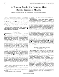 A Thermal Model for Insulated Gate Bipolar Transistor Module Zhaohui Luo, Hyungkeun Ahn, and Mahmoud A
