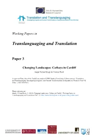 Cathays in Cardiff. Working Papers in Translanguaging and Translation (WP