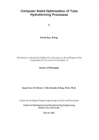 Computer Aided Optimization of Tube Hydroforming Processes