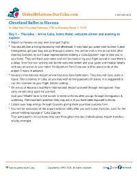 Globalrelations.Ourcuba.Com Cleveland Ballet in Havana