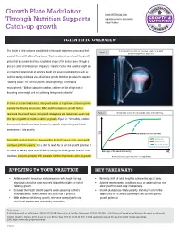 Growth Plate Modulation Through Nutrition Supports Catch-Up Growth
