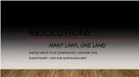 Native Title Developments