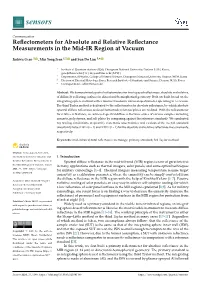 Reflectometers for Absolute and Relative Reflectance