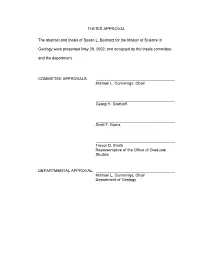 THESIS APPROVAL the Abstract and Thesis of Susan L. Bednarz for The