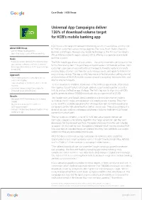 Universal App Campaigns Deliver 130% of Download Volume Target for KCB’S Mobile Banking App