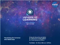 Visualizing the Universe with NASA Data: the Art of Science Visualizations
