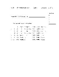 Your PRINTED Name Is: Please Circle Your Recitation