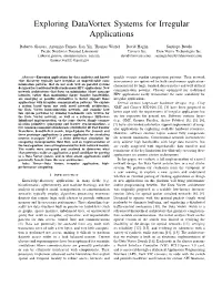 Exploring Datavortex Systems for Irregular Applications