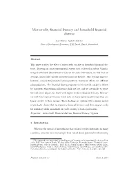 Microcredit, Financial Literacy and Household Financial Distress