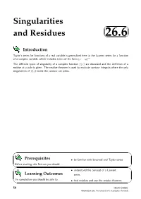 Singularities and Residues 26.6   