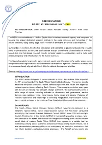Specification Bid Ref