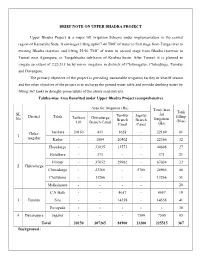Brief Note on Upper Bhadra Project