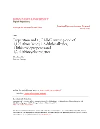 Preparation and 13C NMR Investigation of 1,1-Dilithioalkenes