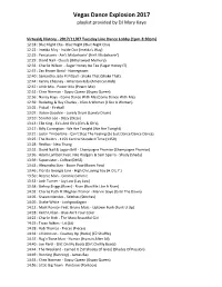Vegas Dance Explosion 2017 Playlist Provided by DJ Mary Kaye