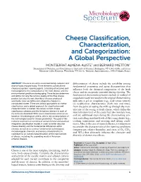 Cheese Classification, Characterization, and Categorization