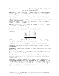 Demesmaekerite Pb2cu5(UO2)2(Se O3)6(OH)6 • 2H2O C 2001-2005 Mineral Data Publishing, Version 1