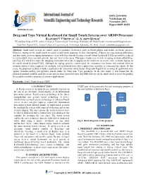 Drag and Type Virtual Keyboard for Small Touch Screens Over ARM9 Processor 1 2 RAAPARTI V V SRINIVAS , G