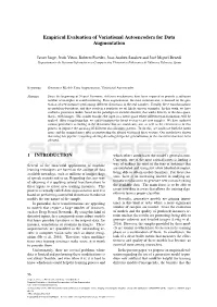 Empirical Evaluation of Variational Autoencoders for Data Augmentation