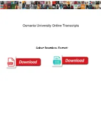 Osmania University Online Transcripts