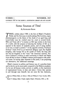 Some Sources of "Tiriel"