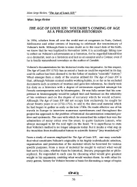 The Age of Louis XIV"